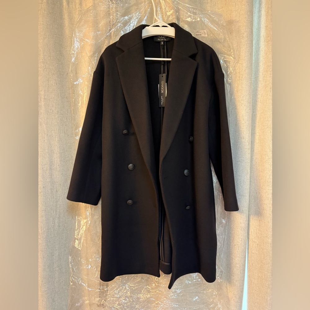 Rag & Bone Thea Coat - Elegant Black Double-Breasted Coat